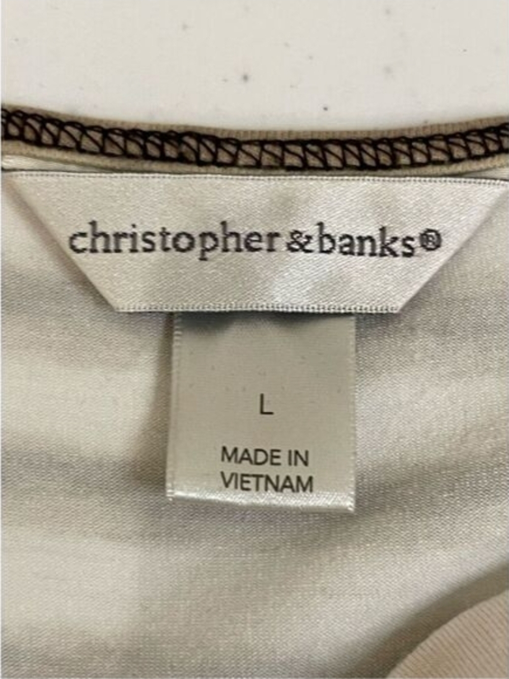 Christopher & Banks Beige and Brown Floral Cowl Neck Camisole - Picture 5 of 6